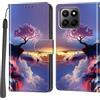 PHINIENLAND Cover per Honor 400 Smart 4G/5G PU Pelle Custodia Flip Montagna