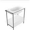 COLAVENE - VENTI.26 struttura in metallo 86x48xh90 con portasciugamani e cassetto per lavabo - NPST8048 : Finitura cassetto 20.26 - Bianco talco