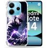 Cokitec Cover rinforzata per Xiaomi Redmi Note 14 4G Manga Jujustu Kaisen Gojo Saturo