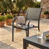 MIlani Home TORRES - poltrona con struttura in alluminio verniciato bianco, antracite, taupe o tortora