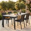 MIlani Home EQUITATUS - tavolo da giardino allungabile in alluminio da 135