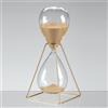 MASCAGNI CASA Clessidra 30 Min Vetro Supporto Metallo 28cm Beige