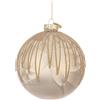 BIZZOTTO Sfera Pallina in Vetro per Albero di Natale 10cm Lineage Champagne