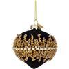 BIZZOTTO Pallina per Albero di Natale Luxury 9 cm Vetro Oro Nero
