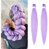 OPVYAEU 2 Pezzi 26 Pollici Extension Treccia Viola - Treccia Viola Rumi Bambina, Extension Per Treccine Africane Capelli Sintetici per Braids