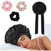 FENQURO 1 Pcs Cuffia Seta Capelli Notte, Cuffia di Seta Cuffia Seta Capelli Ricci Cuffia in Seta per Dormire Bonnet Seta Capelli Notte Morbida e Confortevole Cuffia per Dormire in Raso