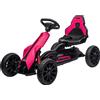 HOMCOM Go Kart Bambini 3-8 Anni con Ruote in Eva e Freno a Mano Rosso e Nero
