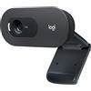 Logitech c505 webcam hd - videocamera usb esterna 720p hd per desktop o laptop con microfono a lunga portata, compatibile con pc o mac