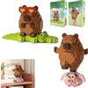 Puasok 2Pcs Blocchi da Costruzione Capibara, Blocchi da Costruzione Animali | Set di Mini Blocchi da Costruzione Capibara con Istruzioni, Mini Blocchi da Costruzione con Motivo Capibara