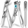 GJNL Tagliaunghie per unghie incarnite o spesse, tagliaunghie dei piedi e tronchesina professionale per unghie incarnite per anziani, con lame tagliaunghie oblique, in acciaio inox Surper Sharp