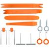 JZK Kit 12 Strumenti smontaggio Leve per smontare autoradio Pannelli Portiere cruscotto Maniglie Porta bocchette aerazione Set Attrezzi rimozione Riparazione per togliere staccare Auto Motocicletta