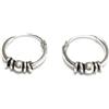 ENTREPLATA Due anelli in argento 925 stile Bali - Coppia di orecchini creoli piercing unisex fatti a mano da 16 mm - design etnico artigianale in argento sterling - modello 30