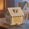 Salvadanaio fai da te a forma di casa in legno Salvadanaio in legno grezzo