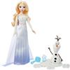 Disney, Frozen Disney frozen - le avventure di elsa e olaf, set con bambola elsa, personaggio olaf e sabbia modellabile
