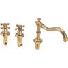 Changor Rubinetto Lavabo in Rame, Due Manici Stile Vintage, Design 3 Fori Antigoccia, Rubinetto Bagno Durevole con Separatore Acqua Calda Fredda per Lavandino Bagno Casa