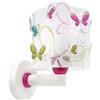 Dalber Applique da parete per bambini Butterfly Farfalle Multicolore Gioventù, 62149, E27