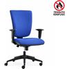 CKS Poltrona semi-direzionale Orion Syncro Bondai blu in tessuto Ignifugo braccioli opzionali - ORG0S0000B671 - O01111