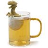 Leikance - Filtro per tè a forma di dinosauro, infusore per tè in silicone, riutilizzabile