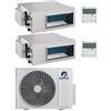 Gree - Climatizzatore canalizzabile Gree dual split 12000+18000 A++ R32 inverter GWHD(21)NK6OO Wifi