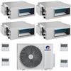Gree - Climatizzatore canalizzabile Gree quadri split 9000+9000+9000+9000 A++ R32 inverter GWHD(28)NK6OO Wifi