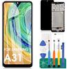 SRJTEK Incell per Samsung Galaxy A31 Sostituzione dello schermo per Samsung A31 LCD per display A31 per A315 digitalizzatore Touch Screen Assembly parti di riparazione (non originali, nero con cornice)