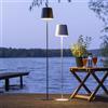 Lightbox Lampada da terra a LED interni ed esterni | 129 cm di altezza, Ø 18 cm | lampada da terra nera per esterni con touch dimmer a 3 livelli | mobile/wireless/portatile | ricaricabile