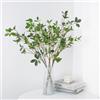 VaryFloral 6 Pezzi Rami Artificiali Ficus Piantine Finte Verdi Rami Decorativi con Foglie di Eucalipto Pianta Artificiale da Interno Pianta Ficus Artificiale per Casa Feste Decorazioni per Matrimoni
