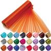 Trimming Shop, rotolo di tessuto in organza trasparente con glitter, 25 m x 29 cm, ideale per matrimoni, tracolla per sedia, runner da tavolo, eventi natalizi, decorazioni, arancione