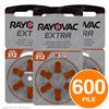 Rayovac 600 Batterie PILE RAYOVAC Extra 312 per Apparecchi Acustici PROTESI udito PR41