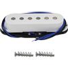 FLEOR Pickup Alnico 5 Pickup bobina singola centrale per chitarra Asta piatta per chitarra elettrica ST Squier, bianca