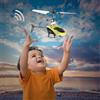 Mini RC Drone Elicottero a induzione a infrarossi 2 canali elettronici