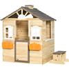 DecHome Casetta Bimbi 3-7 Anni a 2 Finestre con Portavasi e Panchina A34024AO69 DecHome
