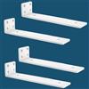 MLOQI 4 Pezzi Reggimensola Industrial, Staffe per Mensole Pesanti, Reggi Mensola da Muro, Reggimensola Legno, Supporto Mensola, Staffe a L (Bianco 30 cm)