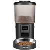 Peluvio CRISPY Distributore Automatico Cibo 4,5L per Cani e Gatti con Porzioni Programmabile, Timer e Display LCD, Ciotola Acciaio, USB-C, Dispenser Crocchette e Acqua per Animali Domestici (Nero)