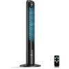 FOHERE Torre Ventilatore molto silenzioso con telecomando per la casa, 102cm Oscillante Silenzioso Motore DC Pedestale Ventilatore, 7.6m/s, 12 velocità, 4 modalità e timer di 12 ore, Nero