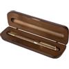 Penna a sfera legno noce e ottone refill blu Adelina personalizzate o neutre