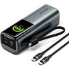 VENTION 27000mAh Laptop Powerbank 200W Ricarica Rapida Display Digital & Emoji Animation, Cavo USB-C integrato, 2 x USB-C + USB-A, per iPhone 17/16/15/14/13 Pro Max, MacBook, Dell, HP, Galaxy S24