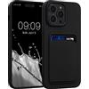 kwmobile Custodia Compatibile con Apple iPhone 14 Pro Max Cover - Back Case Cellulare con Slot Porta Carte - Morbida in Silicone TPU nero