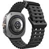 TiMOVO Ocean Silicone Sport Band per Samsung Galaxy Watch Ultra 47mm(2025/2024), Cinturino Impermeabile Morbido e Traspirante per Uomini e Donne, Nero