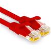1aTTack.de - 1 cavo di rete Cat7 da 3,0 m, Cat.7 Ethernet, cavo patch Lan & Cat 7 per la massima velocità Internet e collega tutti i dispositivi con presa RJ 45 rosso