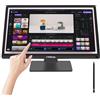 FYHXele Monitor Touch 24 Pollici 1080P 100Hz FHD (1920x1080) IPS 16:9 Monitor Commerciale Supporta il Tocco a 10 Punti Rotazione di 180 Gradi VGA HDMI Audio Supporto VESA Protezione degli Occhi