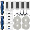 CHAIN PEAK N30 Omni - Accessori di ricambio per robot aspirapolvere ECOVACS DEEBOT N30 Omni, N30 Pro Omni Robot Vacuum, 2 spazzole a rullo, 4 spazzole laterali, 5 sacchetti per la polvere, 5 filtri