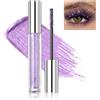 Prreal Purple Glitter Mascara, Quick-dry Diamond Sparkly Mascara for Eyelashes, Lightweight Long Lasting Curling Volumizing Eye Makeup