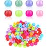 Giantree Perline per capelli, 100 mini clip arcobaleno per trecce, in plastica, graziose decorazioni per trecce, accessori per perline