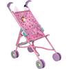 HTI Gabby's - Passeggino singolo per casa delle bambole, rosa e viola, passeggino per bambole, passeggino per bambini, ombrello pieghevole per bambini, accessori per passeggino per giochi di ruolo, età 2+