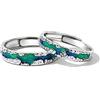 IMINI Nothern Light Aurora Polaris Coppia di anelli per lui e lei in argento Sterling 925 cielo stellato abbinato, anelli di fidanzamento con promessa, anelli di fidanzamento aperti e regolabili