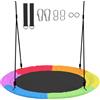 AIYAPLAY Altalena Nido per Bambini 3-8 Anni con Corde e Cinghie, in PE e Tessuto Oxford, 100x100x180 cm, Multicolore | Aosom Italy