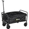 Outsunny Carrello da Giardino e Spiaggia Pieghevole, 76x48x86 cm, Nero | Aosom Italy