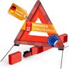 PURAHELP Triangolo di Avvertimento per Auto Pieghevole [Norma ECE R27] | Visibile fino a 250 m - Rettangolo auto compatto e pieghevole