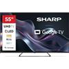 Sharp Smart TV 55" 4K UHD QLED Google TV Vision - Atmos Classe F Nero 55HP6265E SHARP